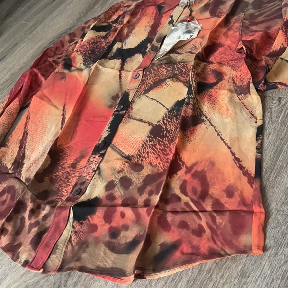 Da-Nang 100% Silk Long Sleeve Tunic Multiple Sizes Available - Picture 8 of 14